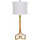 Crestview Collection Lux 33 3/4" Gold Leaf Metal Tripod Table Lamp