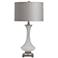 Crestview Collection Madden White Satin Glass Genie Bottle Table Lamp