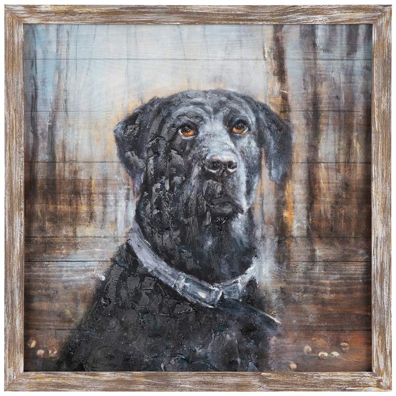 Image 1 Crestview Collection Man&#39;s Best Friend Framed Wood Painting