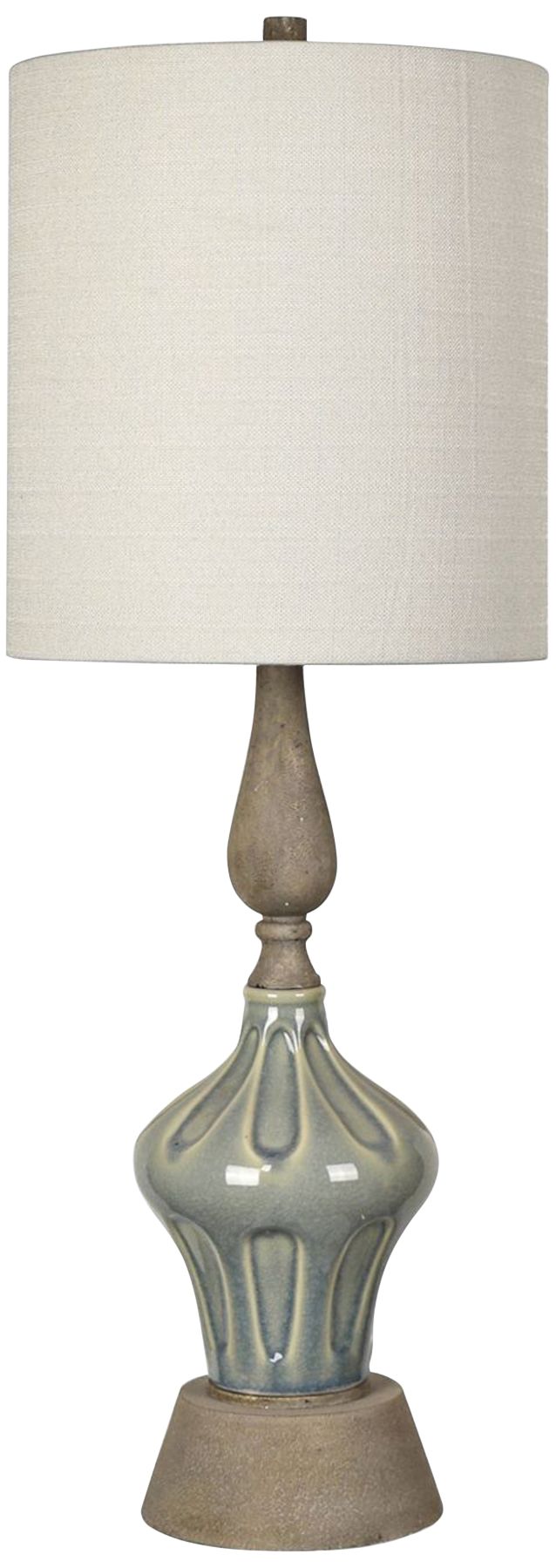Image Crestview Collection Marbella 33 1/2" Soft Blue Ceramic Table Lamp