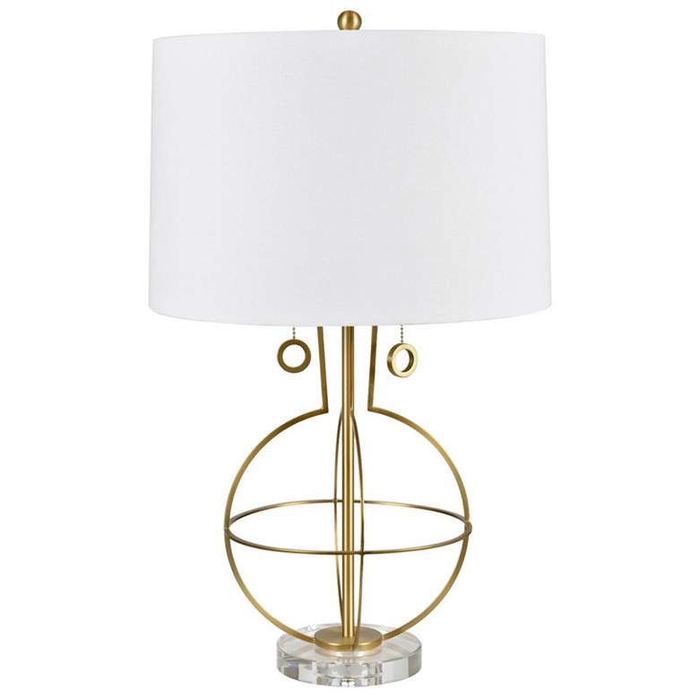 Image 1 Crestview Collection Marlowe Concentric Circles Metal Table Lamp