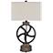 Crestview Collection Mercantile Rust Iron Wheel Table Lamp