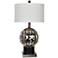 Crestview Collection Mercer Chrome and Black Table Lamp