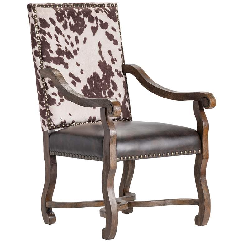 Image 1 Crestview Collection Mesquite Ranch Leather and Faux Cowhide Armchair