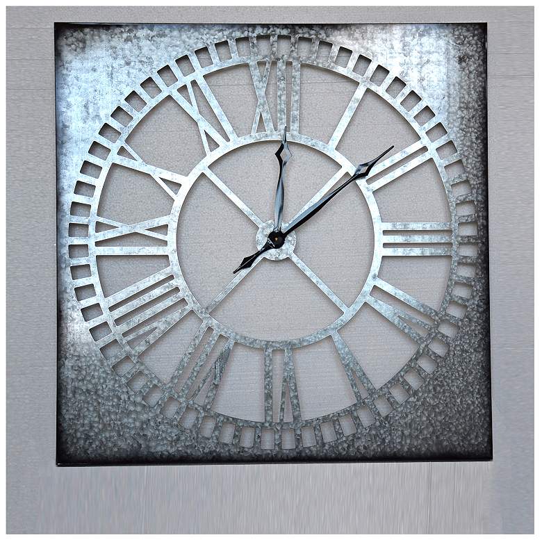 Image 1 Crestview Collection Metal Time 36" Square Wall Clock
