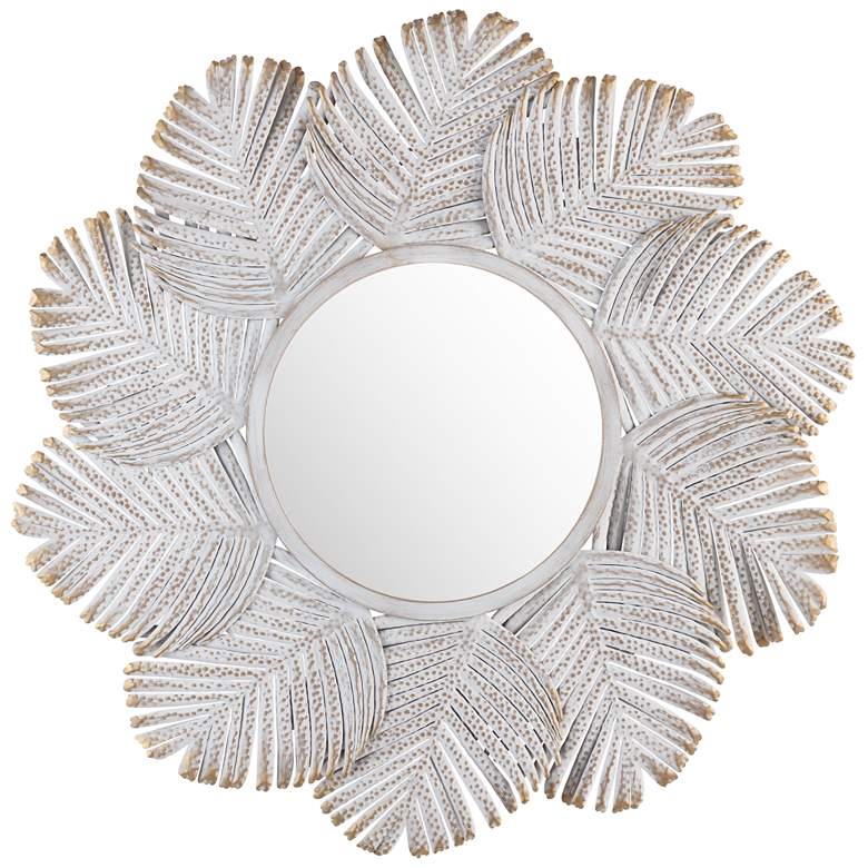 Image 1 Crestview Collection Miramar Metal Wall Mirror in White