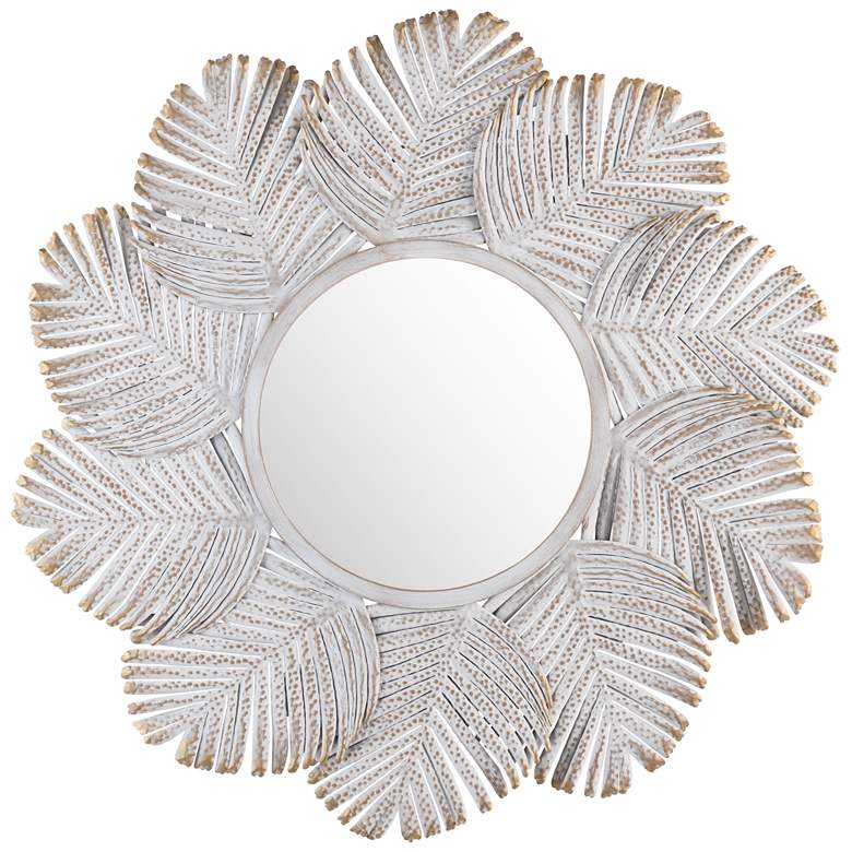 Image 1 Crestview Collection Miramar Metal Wall Mirror in White