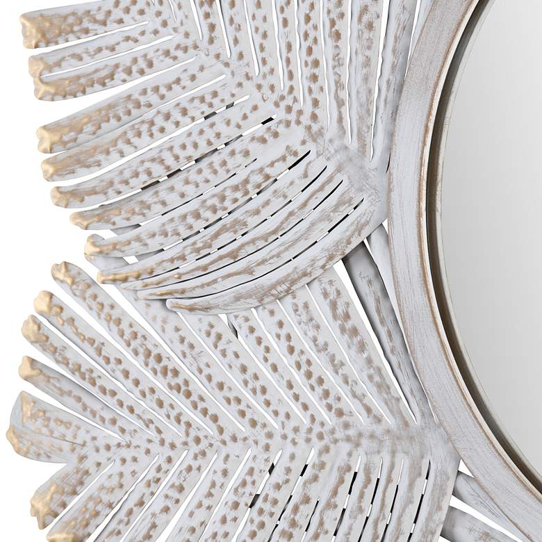 Image 2 Crestview Collection Miramar Metal Wall Mirror in White more views