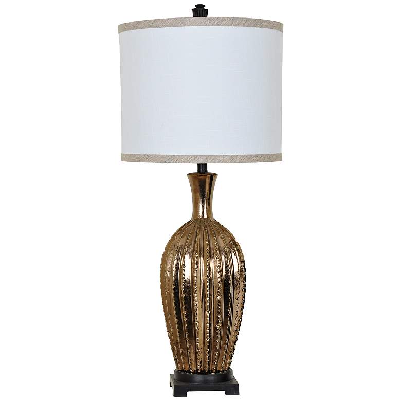 Image 1 Crestview Collection Moment Toasted Gold Ceramic Table Lamp