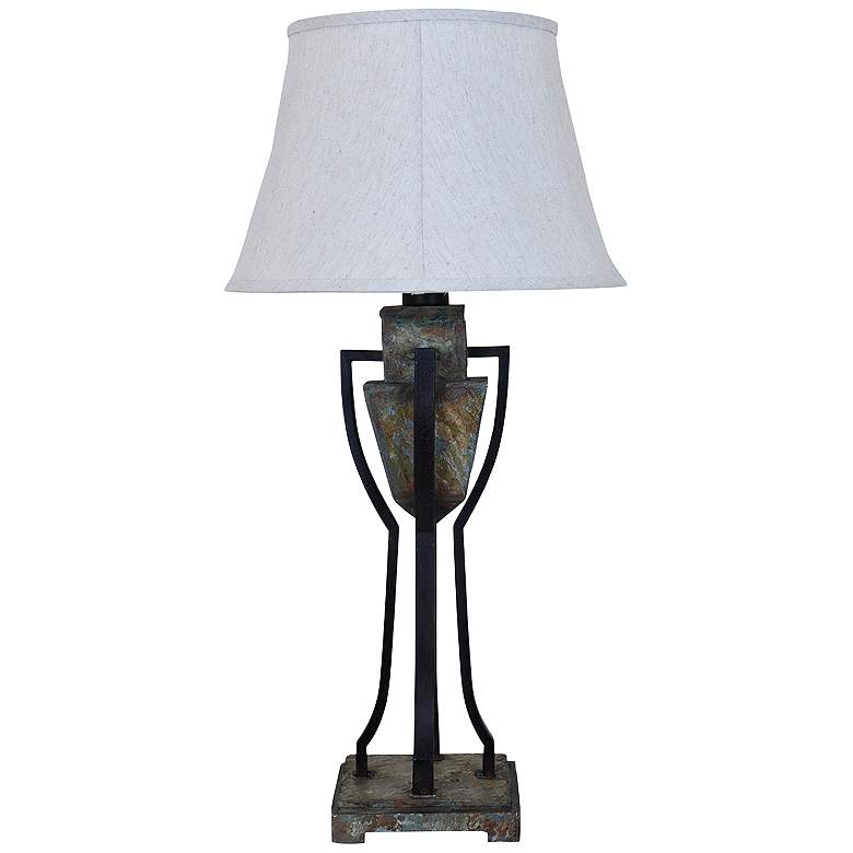 Image 1 Crestview Collection Monarch Slate-Bronze Outdoor Table Lamp