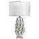 Crestview Collection Monticito Ivory and Soft Blue Ceramic Table Lamp