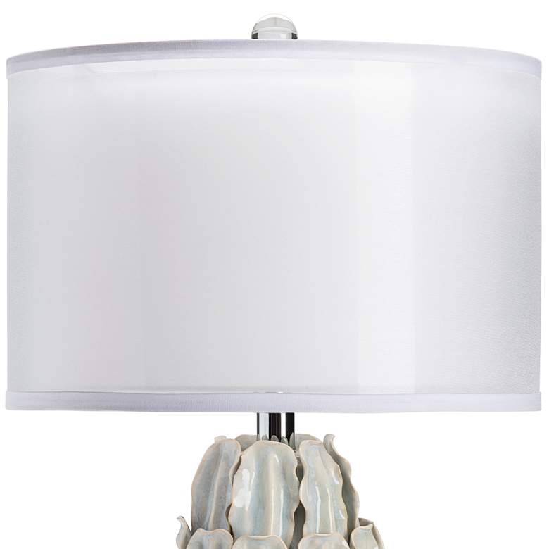 Image 4 Crestview Collection Monticito Ivory and Soft Blue Ceramic Table Lamp more views