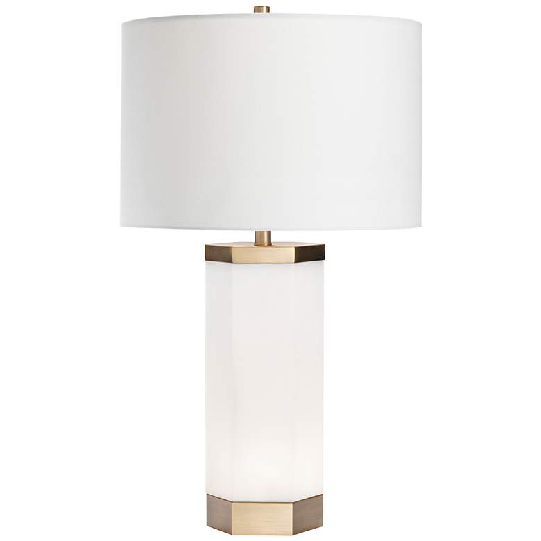Image 2 Crestview Collection Morrison White and Brass Table Lamp