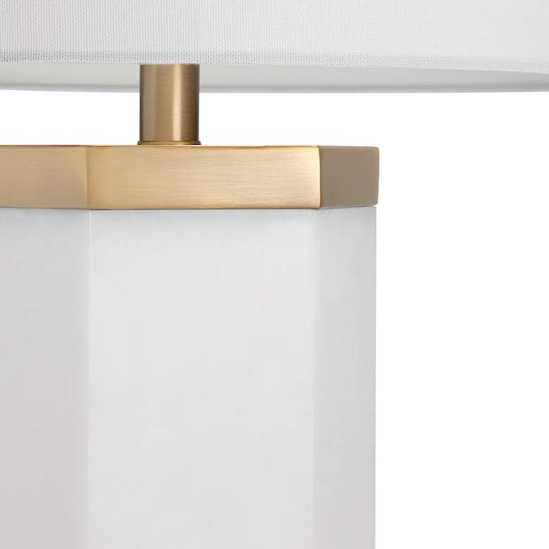 Image 3 Crestview Collection Morrison White and Brass Table Lamp more views