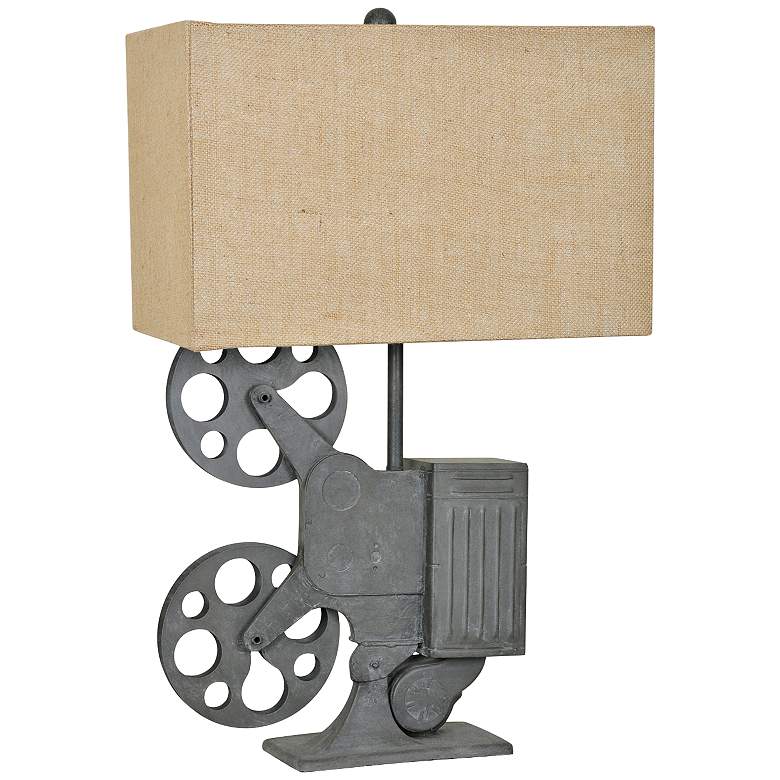 Image 1 Crestview Collection Movie Time Gray Metal Novelty Table Lamp