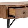 Crestview Collection Nolan 52"W Burnished Oak 3-Drawer Desk