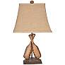Crestview Collection Oar Aged Wood and Burlap Table Lamp