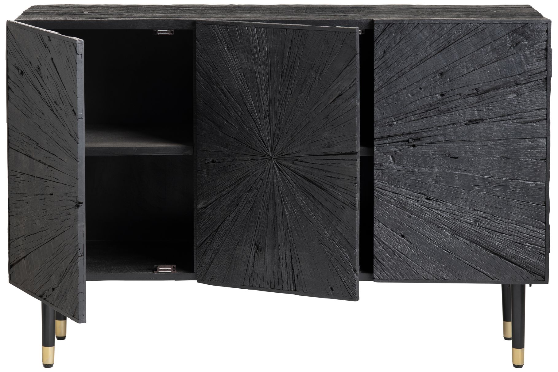 Image 4 Crestview Collection Obsidian Three-Drawer Wooden Sideboard more views