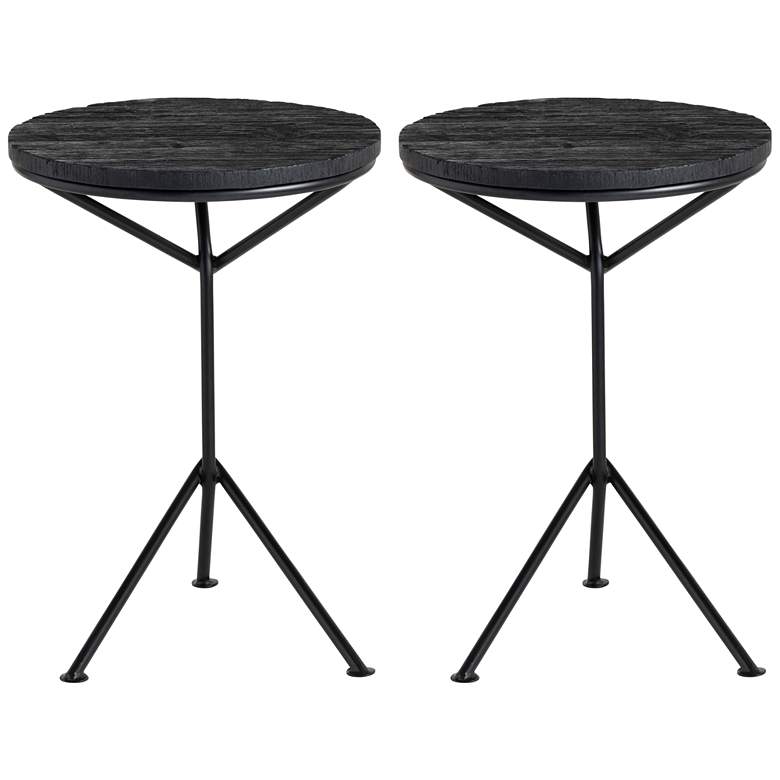 Image 1 Crestview Collection Obsidian Wooden Accent Tables