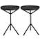Crestview Collection Obsidian Wooden Accent Tables