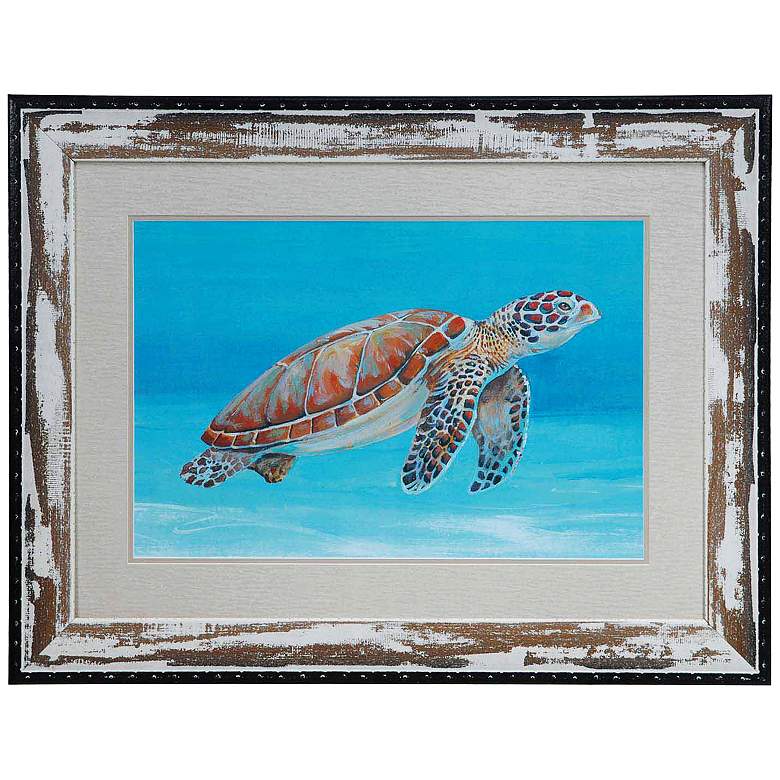 Image 1 Crestview Collection Ocean Sea Turtle I 35 inch Wide Wall Art