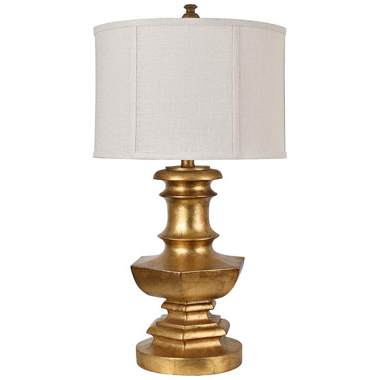 Image 1 Crestview Collection Oliver Gold Leaf Pedestal Table Lamp