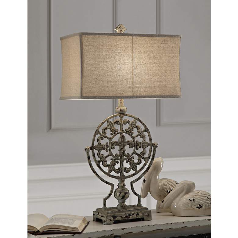 Image 1 Crestview Collection Olives French Blue Table Lamp