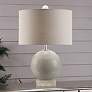 Crestview Collection Omni I Metallic Creamy Gray Glass Table Lamp