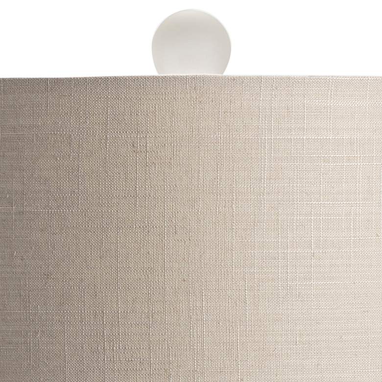 Image 3 Crestview Collection Omni I Metallic Creamy Gray Glass Table Lamp more views