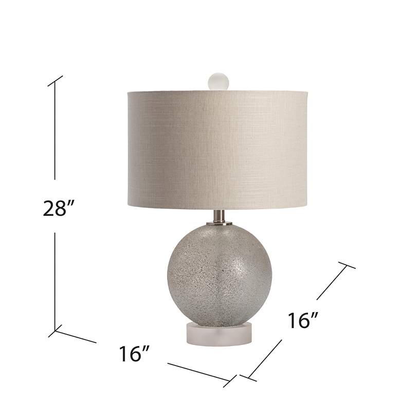 Image 6 Crestview Collection Omni I Metallic Creamy Gray Glass Table Lamp more views