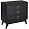 Crestview Collection Oslo 32"W Black 3-Drawer Accent Chest