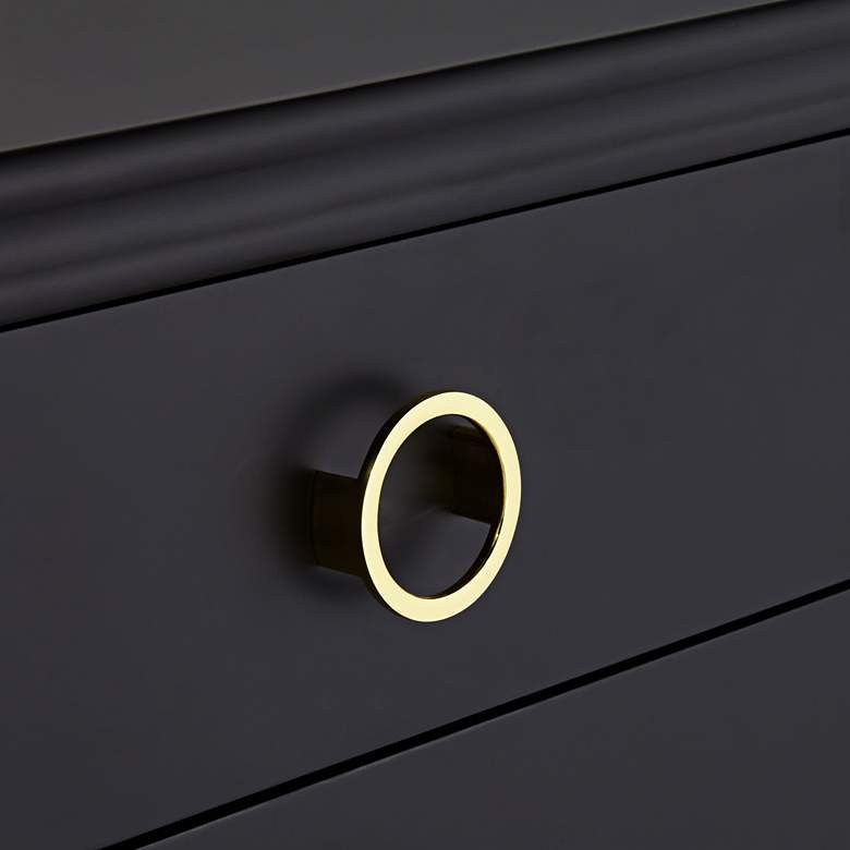 Image 4 Crestview Collection Oslo 32"W Black 3-Drawer Accent Chest more views