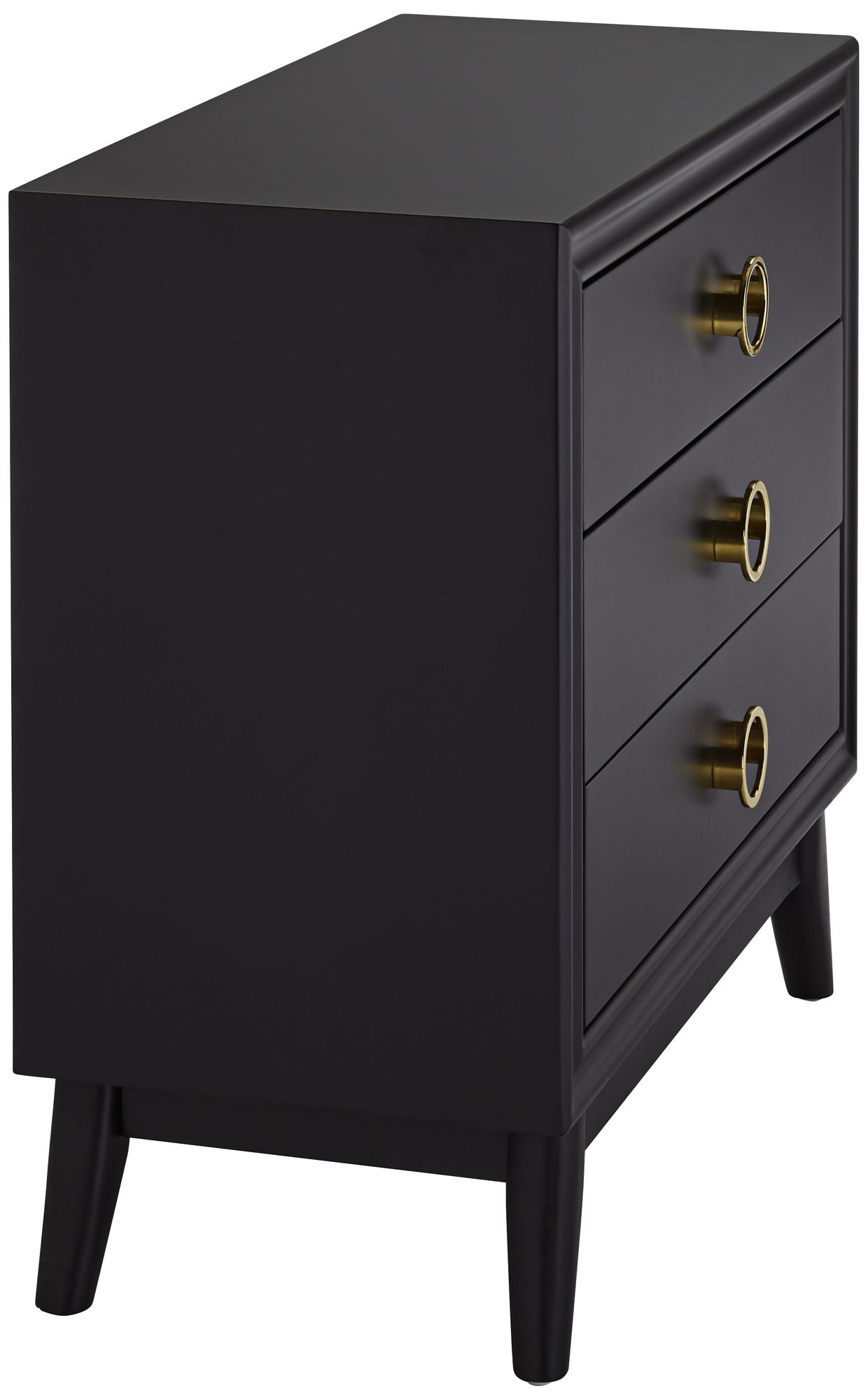 Crestview Collection Oslo 32"W Black 3-Drawer Accent Chest