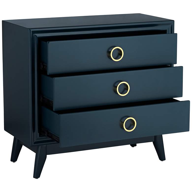 Image 6 Crestview Collection Oslo 32"W Blue 3-Drawer Accent Chest more views
