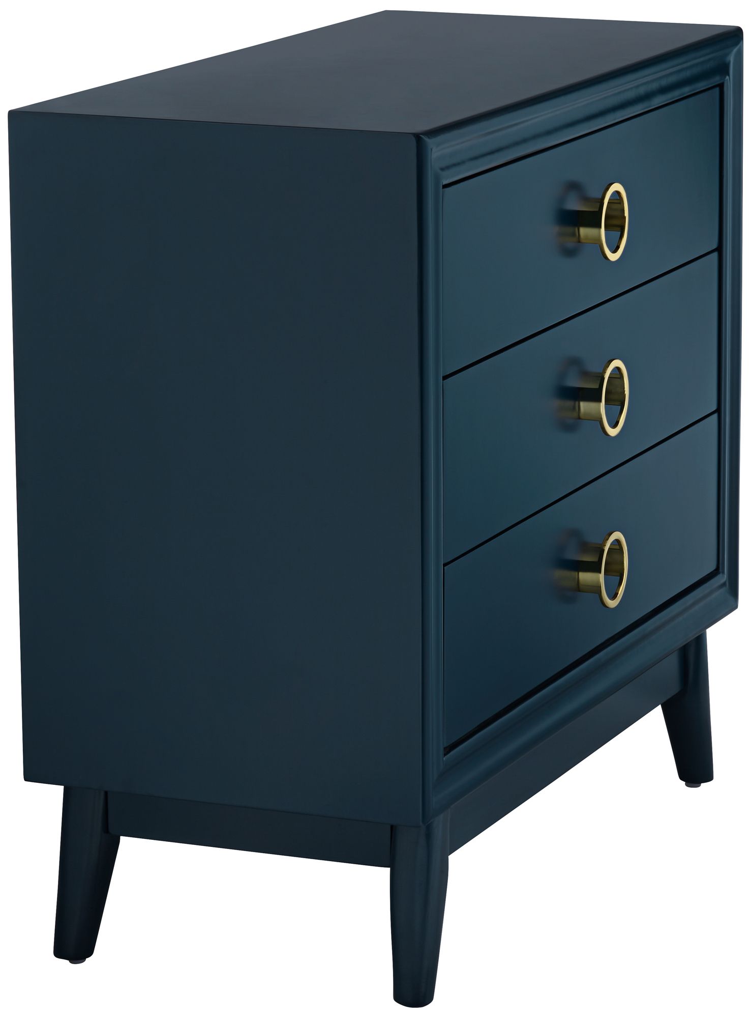 Crestview Collection Oslo 32"W Blue 3-Drawer Accent Chests Set of 2