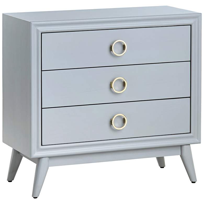 Image 2 Crestview Collection Oslo 32"W Gray 3-Drawer Accent Chest