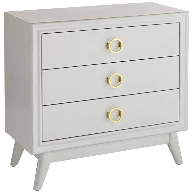Image 2 Crestview Collection Oslo 32"W White 3-Drawer Accent Chest