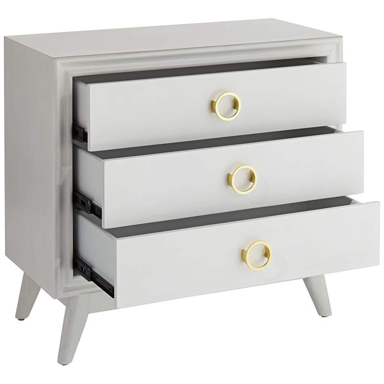 Image 7 Crestview Collection Oslo 32"W White 3-Drawer Accent Chest more views
