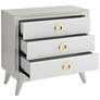 Crestview Collection Oslo 32"W White 3-Drawer Accent Chest