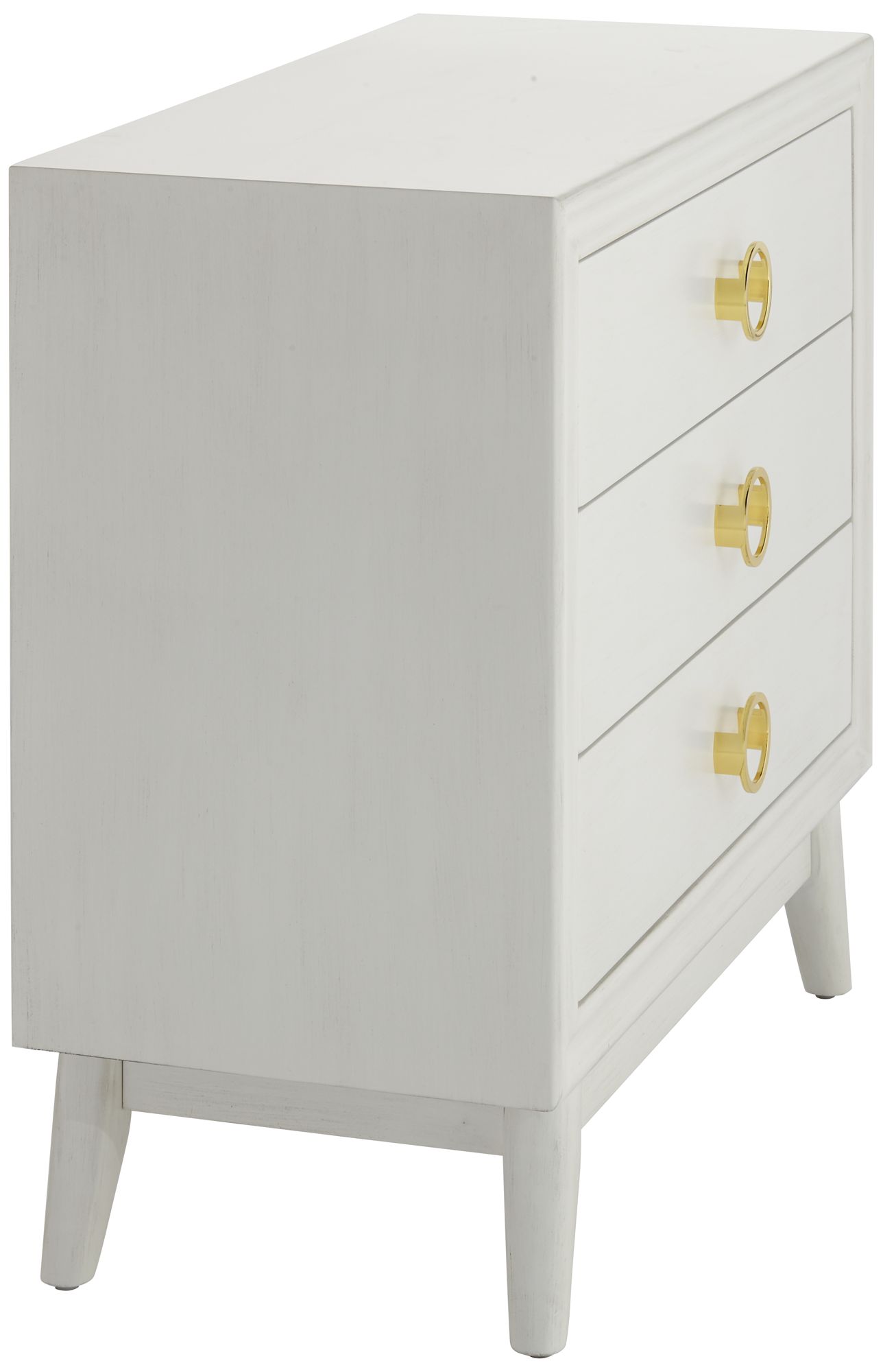 Crestview Collection Oslo 32"W White 3-Drawer Accent Chest