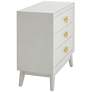 Crestview Collection Oslo 32"W White 3-Drawer Accent Chest