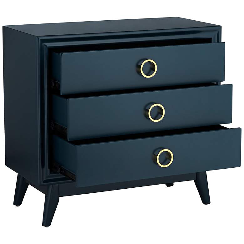 Image 5 Crestview Collection Oslo 32"W Blue 3-Drawer Accent Chests Set of 2 more views