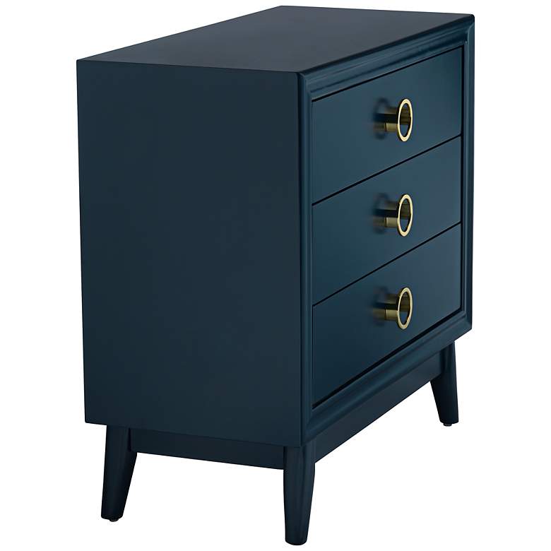 Image 7 Crestview Collection Oslo 32"W Blue 3-Drawer Accent Chests Set of 2 more views