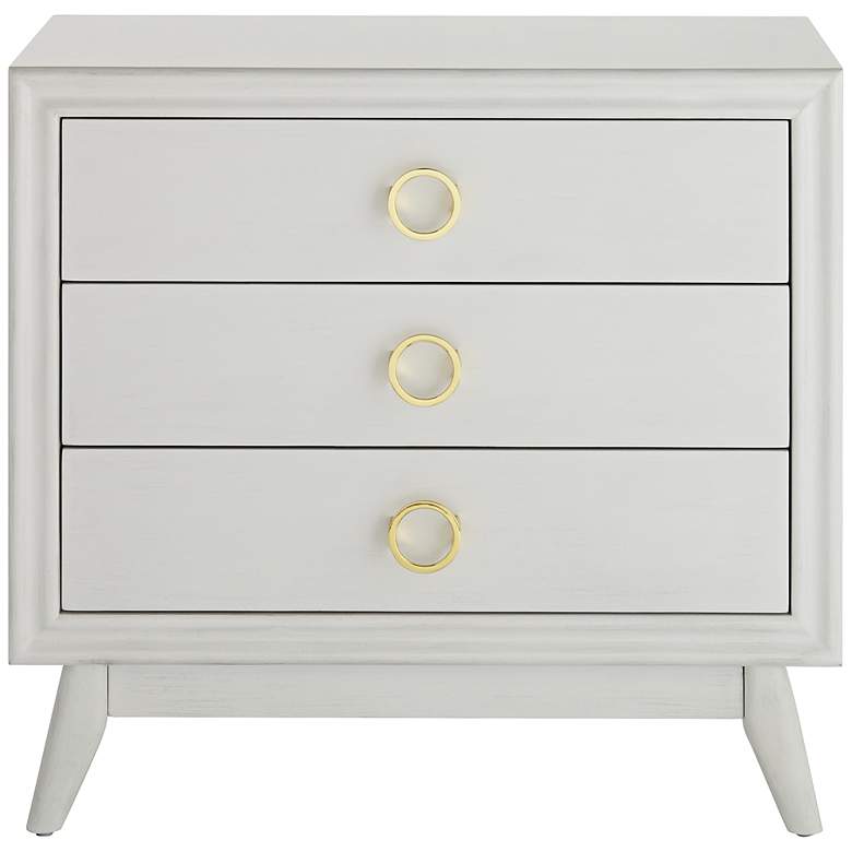 Image 5 Crestview Collection Oslo 32"W White 3-Drawer Accent Chests Set of 2 more views