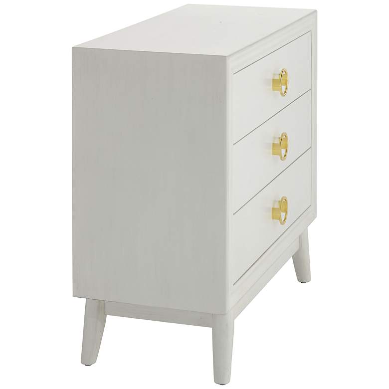 Image 7 Crestview Collection Oslo 32"W White 3-Drawer Accent Chests Set of 2 more views