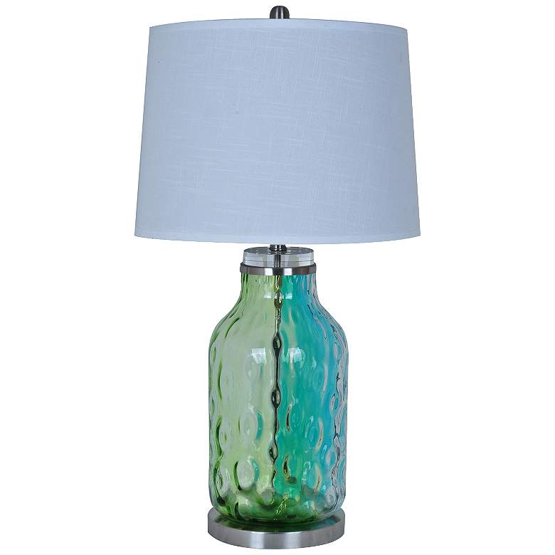 Image 1 Crestview Collection Pacifica Blue and Green Glass Table Lamp