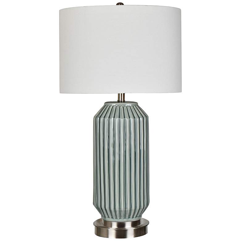 Image 1 Crestview Collection Paige Blue and Gray Ceramic Table Lamp