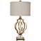 Crestview Collection Parisian 33 1/2" Gold Leaf Metal Table Lamp