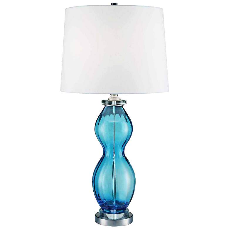 Image 1 Crestview Collection Pavillian Blue Glass Table Lamp