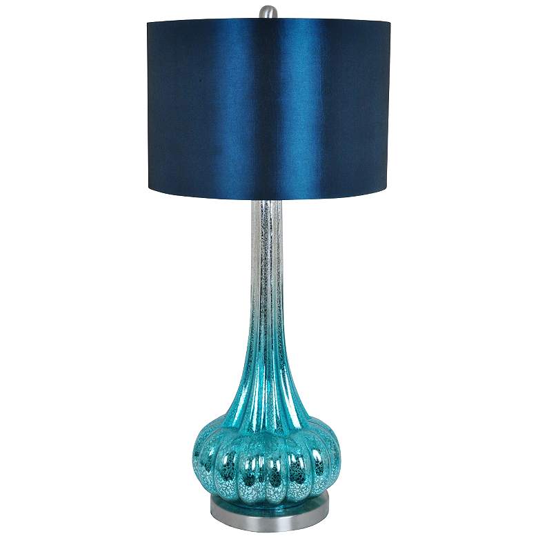Image 1 Crestview Collection Peacock Blue Table Lamp